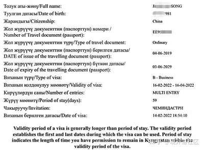 吉爾吉斯斯坦填電子簽證攻略